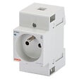 GEWISS - Prise modulaire pour rail DIN - standard français - 2P+T 16A - 2.5 modules - GEWISS - GW96524 - vignette