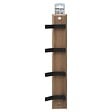 5 FIVE SIMPLY SMART - Patère Ziny 4 têtes L45cm bois clair noir - vignette