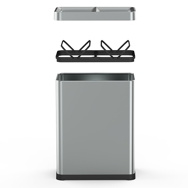 KITCHEN MOVE - Poubelle de tri 2x30L TALLIN inox open top - large