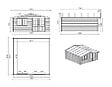 ALTANKA - Abri de jardin en bois - 25m2 - 5x5m - Ep. 34mm - Couleur: naturel - DOM722 - vignette