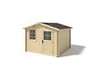 ALTANKA - Abri de jardin en bois - 7.5m2 - 3x2.5m - Ep. 28mm - Couleur: naturel - DOM469 - vignette
