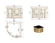 ALTANKA - Abri de jardin en bois - 8m2 - 3x3m - Ep. 28mm - Couleur: naturel - DOM665 - vignette