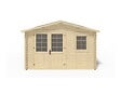 ALTANKA - Abri de jardin en bois - 16m2 - 4x4m - Ep. 40mm - Couleur: naturel - DOM611 - vignette