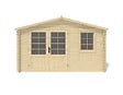 ALTANKA - Abri de jardin en bois - 15.21m2 - 3.9x3.9m - Ep. 40mm - Couleur: naturel - DOM658 - vignette