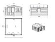 ALTANKA - Abri de jardin en bois - 15.21m2 - 3.9x3.9m - Ep. 40mm - Couleur: naturel - DOM658 - vignette