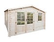 ALTANKA - Abri de jardin en bois - 15.21m2 - 3.9x3.9m - Ep. 40mm - Couleur: naturel - DOM658 - vignette