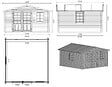 ALTANKA - Abri de jardin en bois - 16m2 - 4x4m - Ep. 40mm - Couleur: naturel - DOM371 - vignette