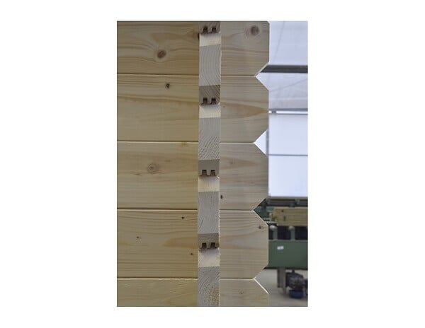 ALTANKA - Abri de jardin en bois - 16m2 - 4x4m - Ep. 40mm - Couleur: naturel - DOM371 - large