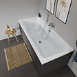 DURAVIT - Baignoire droite D-Code bonde au cente 170 x 70 cm + Pare bain AURYS Raywall chromé version gauche - vignette