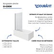 DURAVIT - Baignoire droite D-Code bonde au cente 170 x 70 cm + Pare bain AURYS Raywall chromé version gauche - vignette