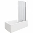 DURAVIT - Baignoire droite D-Code bonde au cente 170 x 75 cm + Pare bain AURYS Raywall chromé version droite - vignette