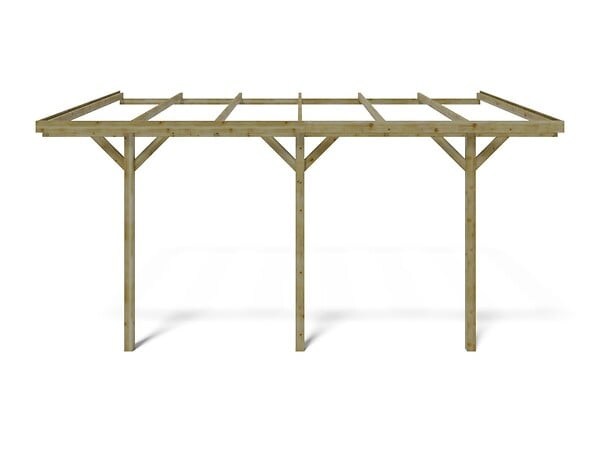 ALTANKA - Carport, abri de voiture  3x5.24 m - 15 m2 - adossé  - CAR6 - large