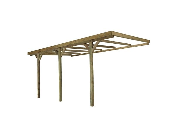 ALTANKA - Carport, abri de voiture  3x5.24 m - 15 m2 - adossé  - CAR6 - large