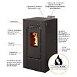 INTERSTOVES - Pack Poêle à granules GIOIA 9 Etanche + Kit Conduit Ventouse (sortie façade) - - vignette