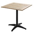 OVIALA - Ensemble brasserie table alumium et bois et 2 chaises en métal - Times square - vignette