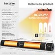 TECTAKE - Radiateur infrarouge Solaris Horizon 3000W, boîtier en aluminium noir - vignette