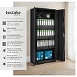 TECTAKE - Armoire de classement en métal verrouillable ajustable en noir - vignette