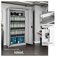 TECTAKE - Armoire de classement métallique grise 5 étagères réglables 180x80x40cm avec serrure sécurité - vignette