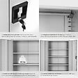 TECTAKE - Armoire de classement métallique grise 5 étagères réglables 180x80x40cm avec serrure sécurité - vignette