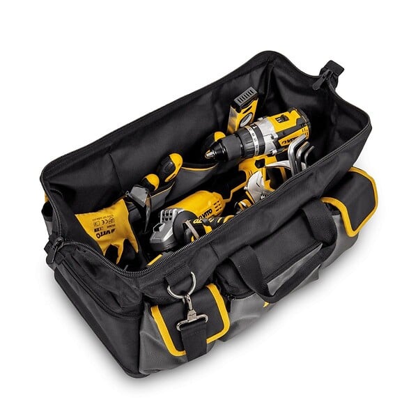VITO - Sac à outils Professionnel 35L 8 Poches 17 compartiments Charge 25Kg Base rigide Fond étanche Bandoulière Confort VITO - large