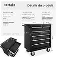TECTAKE - Servante d'atelier 5 tiroirs noir - vignette