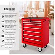 TECTAKE - Servante d'atelier 7 tiroirs rouge - vignette
