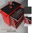 TECTAKE - Servante d'atelier 7 tiroirs rouge - vignette