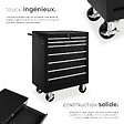TECTAKE - Servante d'atelier 7 tiroirs noir - vignette