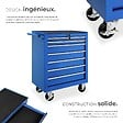 TECTAKE - Servante d'atelier 7 tiroirs bleu - vignette