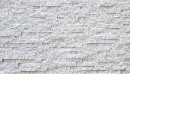 MODULO - Plaquette de parement Natimur White en pierre naturelle - large