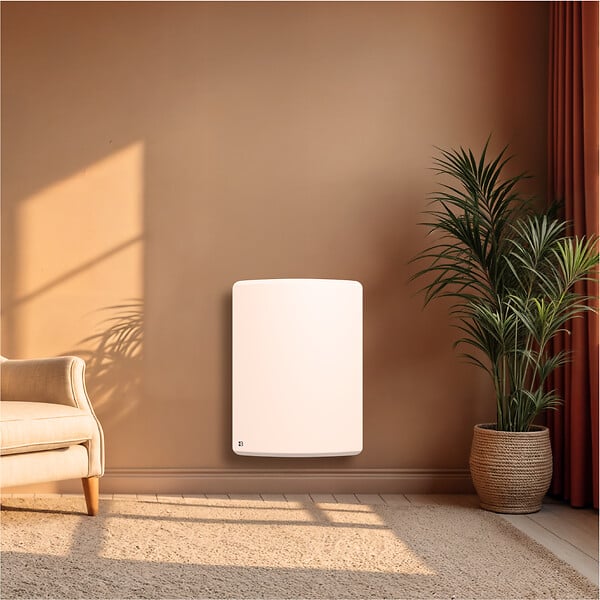 BESTHERM - Radiateur électrique fixe à inertie sèche céramique - BESTHERM - ARIA 1000W  - vertical blanc - large