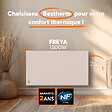 BESTHERM - Radiateur électrique fixe à inertie sèche - Double cœur de chauffe - BESTHERM - FREYA 1500W - horizontal blanc - NF - vignette