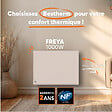 BESTHERM - Radiateur électrique fixe à inertie sèche céramique+film 1000W FREYA horizontal blanc - vignette
