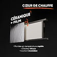 BESTHERM - Radiateur électrique fixe à inertie sèche céramique+film 1000W FREYA horizontal blanc - vignette