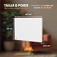 BESTHERM - Radiateur électrique fixe à inertie sèche - Double cœur de chauffe - BESTHERM - NEMESIS 1000W - horizontal blanc - NF - vignette