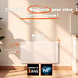 BESTHERM - Radiateur électrique fixe à inertie sèche fonte - BESTHERM - MOTU 1500W - horizontal blanc - NF - vignette