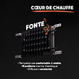 BESTHERM - Radiateur électrique fixe à inertie sèche fonte - BESTHERM - MOTU 1500W - horizontal blanc - NF - vignette