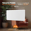 BESTHERM - Radiateur électrique fixe à inertie sèche céramique 1500W plug & play OVEO horizontal blanc - vignette
