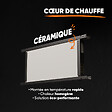 BESTHERM - Radiateur électrique fixe à inertie sèche céramique - BESTHERM - ALBA 1500W - horizontal blanc - vignette