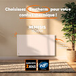 BESTHERM - Radiateur électrique fixe à inertie sèche - Double cœur de chauffe - BESTHERM - NEMESIS 1500W - horizontal blanc - NF - vignette