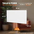 BESTHERM - Radiateur électrique fixe à inertie sèche - Double cœur de chauffe - BESTHERM - NEMESIS 1500W - horizontal blanc - NF - vignette