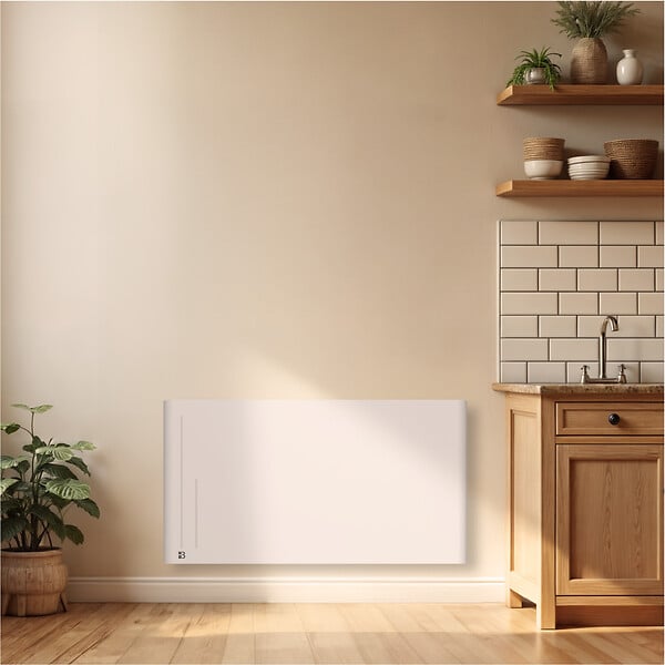 BESTHERM - Radiateur électrique fixe à inertie sèche céramique - BESTHERM - ALBA 2000W - horizontal blanc - large