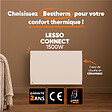 BESTHERM - Radiateur électrique fixe connecté WiFi à inertie sèche céramique - BESTHERM - LESSO CONNECT 1500W - horizontal blanc - vignette