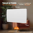 BESTHERM - Radiateur électrique fixe à inertie sèche céramique 1500W ARIA horizontal blanc - vignette