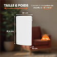 BESTHERM - Radiateur électrique fixe à inertie sèche céramique - BESTHERM - ARIA 1500W  - vertical blanc - vignette