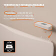 BESTHERM - Radiateur électrique fixe à inertie sèche céramique - BESTHERM - OVEO 1000W - Thermostat interchangeable - horizontal blanc - NF - vignette