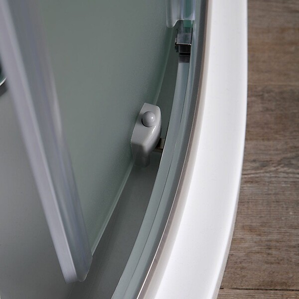 KIAMAMI VALENTINA - Cabine De Douche D'angle Semi-Circulaire 80X80 Verre Dépoli | Giada - large