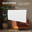 BESTHERM - Radiateur électrique fixe connecté WiFi à inertie sèche céramique - BESTHERM - ILLO CONNECT 2000W - horizontal blanc - vignette