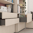 EMUCA - Tiroir extérieur Vertex avec réglages 3D hauteur 178mm, 40kg, profondeur 450mm, Acier, Gris antracite - vignette