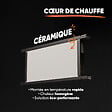 BESTHERM - Radiateur électrique fixe à inertie sèche céramique - BESTHERM - ALBA 1000W - horizontal blanc - vignette